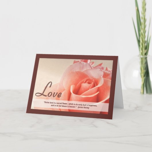 Christelijke Valentijn's Day Kaart met Quote (Voorkant)