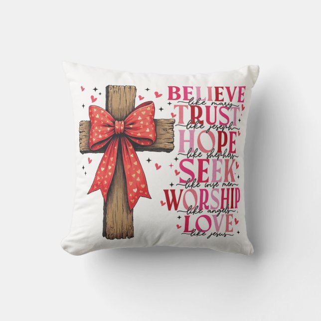 Christelijke Valentijnsdag Kussen (Voorkant)