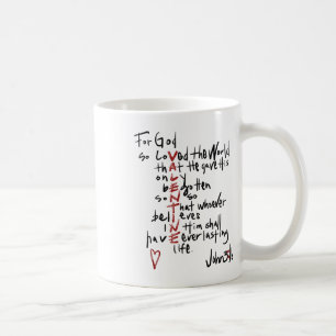 Christelijke Valentijnse Johannes 3_16 Voor God zo Koffiemok