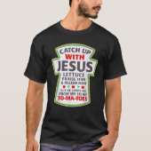Christelijke vangst met Jezus Ketchup Funny Tomato T-shirt (Voorkant)