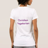 Christelijke vegetariër t-shirt (Achterkant)