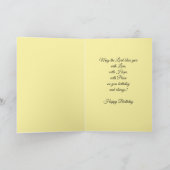 Christelijke Verjaardag Gele Tulpen Kaart (Binnen)