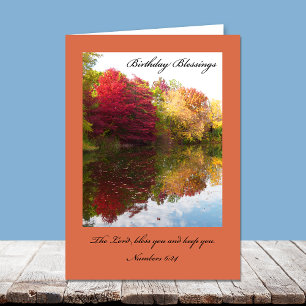 Christelijke Verjaardag Kaart - De Heer zegene u