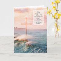 Christelijke Verjaardag Oceaan Golven Gods Wijshei