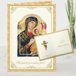 Christelijke verjaardag Orthodoxe Byzantijnse Maag Kaart