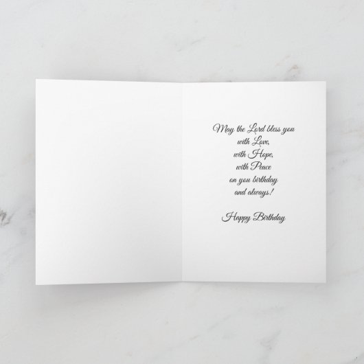 Christelijke Verjaardag Roze Tulpen Kaart (Binnen)