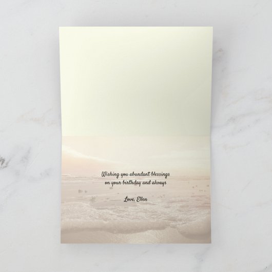 Christelijke verjaardagsdagen van mijn levensscrip bedankkaart (Binnen)