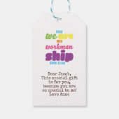 Christelijke Verjaardagsdoop Dank u de Schrift Cadeaulabel (Achterkant)