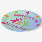 Christelijke verjaardagsfeest borden papieren bordje (Gekanteld)