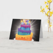 Christelijke verjaardagskaart kaart (Gele Bloem)