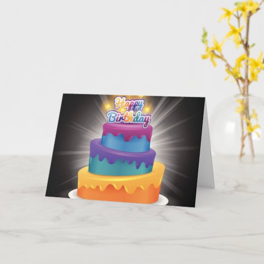 Christelijke verjaardagskaart kaart (Gele Bloem)