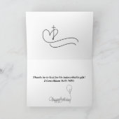 Christelijke verjaardagskaart kaart (Binnen)