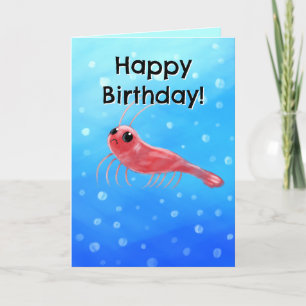 Christelijke verjaardagskaart (krill) kaart