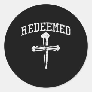 Christelijke verloste nagels kruisen religieuze Ma Ronde Sticker