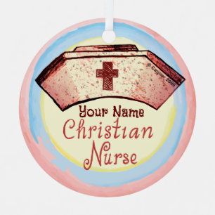 Christelijke Verpleegster Engel Metalen Ornament