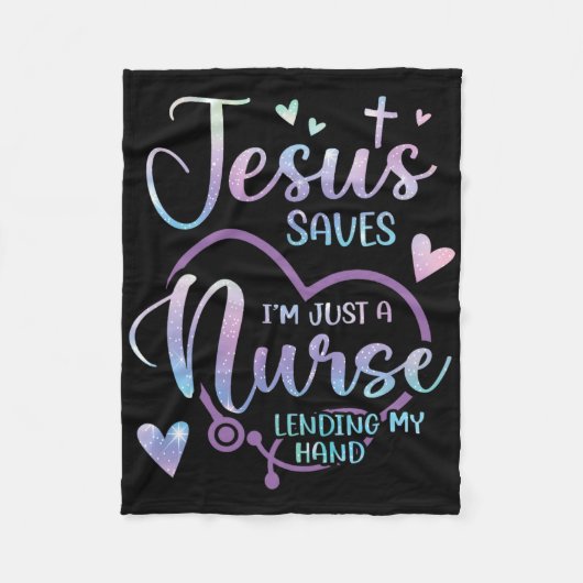 Christelijke verpleegster Jesus Fleece Deken (Voorkant)