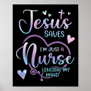 Christelijke verpleegster Jesus Poster