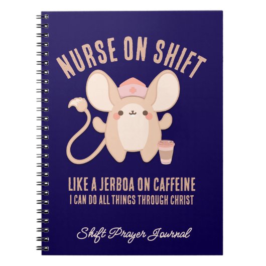 Christelijke VERPLEEGSTER OP SHIFT Jerboa Coffee N Notitieboek (Voorkant)