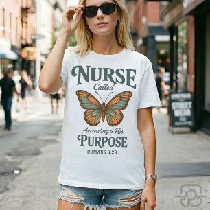 Christelijke Verpleegster Romeinen 8:28 Vlinder Ge T-shirt