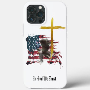 *~* Christelijke Veteraan Patriottische Adelaar V iPhone 13 Pro Max Hoesje