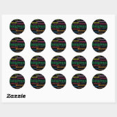 Christelijke vetstickers (zwart) ronde sticker (Vel)