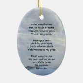 Christelijke Viering Leven Keepsake Storm Oceaan Keramisch Ornament (Achterkant)