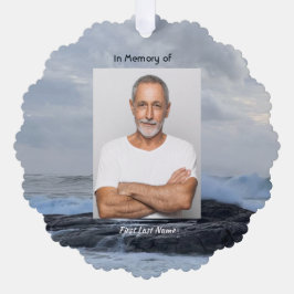 Christelijke Viering Leven Keepsake Storm Oceaan Ornament Kaart