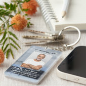 Christelijke Viering Leven Keepsake Storm Oceaan Sleutelhanger (Voorkant Rechts)