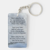 Christelijke Viering Leven Keepsake Storm Oceaan Sleutelhanger (achterkant)