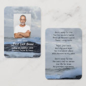 Christelijke Viering Leven Keepsake Storm Oceaan Visitekaartje (Voorkant / Achterkant)