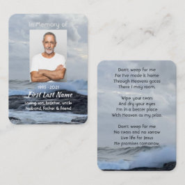 Christelijke Viering Leven Keepsake Storm Oceaan Visitekaartje