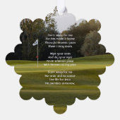 Christelijke viering Levensherinnering Golf Golfsp Ornament Kaart (Achterkant)