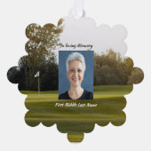 Christelijke viering Levensherinnering Golf Golfsp Ornament Kaart (Voorkant)