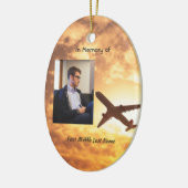 Christelijke Viering Life Keepsake Vliegtuigpiloot Keramisch Ornament (Links)