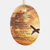Christelijke Viering Life Keepsake Vliegtuigpiloot Keramisch Ornament (Achterkant)