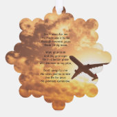 Christelijke Viering Life Keepsake Vliegtuigpiloot Ornament Kaart (Achterkant)