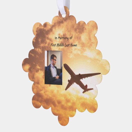 Christelijke Viering Life Keepsake Vliegtuigpiloot Ornament Kaart (Links)
