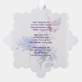 Christelijke viering van het leven vlinder ornament kaart (Achterkant)