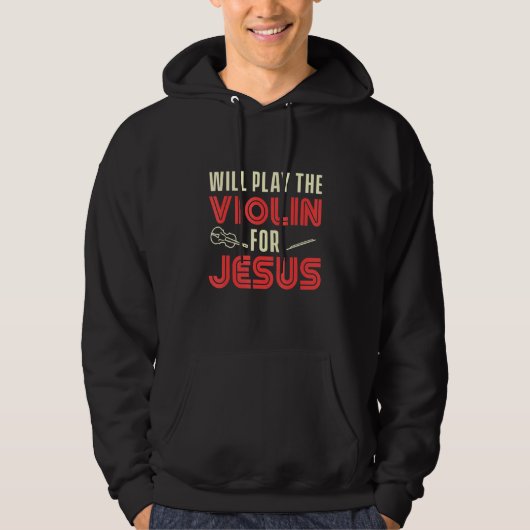 Christelijke Violin Player 2 van het geweld tegen Hoodie (Voorkant)