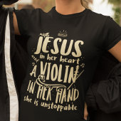 Christelijke Violist Support Matching Familie Tri-Blend Shirt