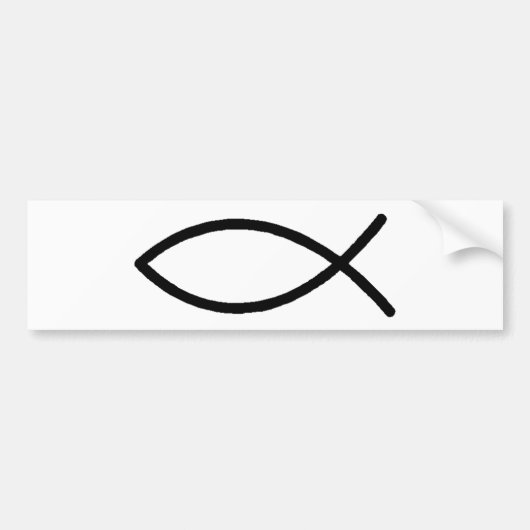 Christelijke vis bumpersticker (Voorkant)