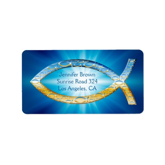 Christelijke vis | Deel je geloof Etiket (Voorkant)