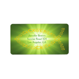 Christelijke vis groen adreslabel etiket