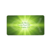 Christelijke vis groen adreslabel etiket (Voorkant)