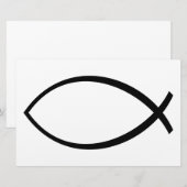 Christelijke Vis (Ichthys) Symbool Briefpapier (Voorkant / Achterkant)