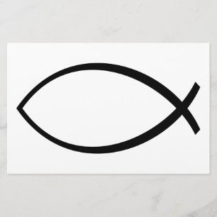 Christelijke Vis (Ichthys) Symbool Briefpapier