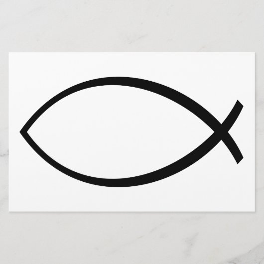 Christelijke Vis (Ichthys) Symbool Briefpapier (Voorkant)