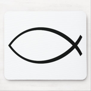 Christelijke Vis (Ichthys) Symbool Muismat