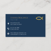 Christelijke vis JESUS | INSPIREREND Visitekaartje (Achterkant)