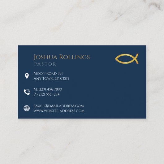 Christelijke vis JESUS | INSPIREREND Visitekaartje (Achterkant)